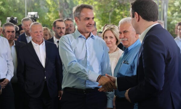 Η ομιλία του Κυριάκου Μητσοτάκη στην τελετή υπογραφής της σύμβασης για τον τριπλό κόμβο Σκαραμαγκά