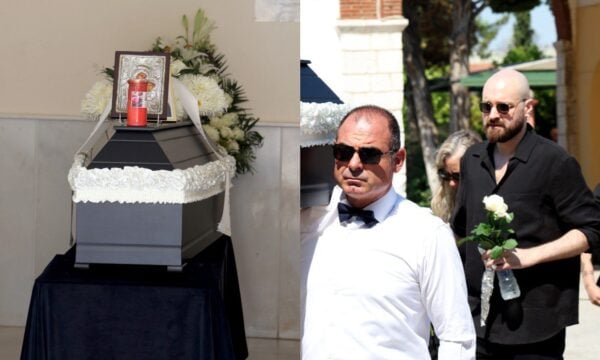 Μιχάλης Μόσιος: Κηδεία του «Ταμτάκου» σε βαρύ κλίμα – Ράκος ψυχολογικά ο γιος του, Γιάννης (Φωτογραφίες)