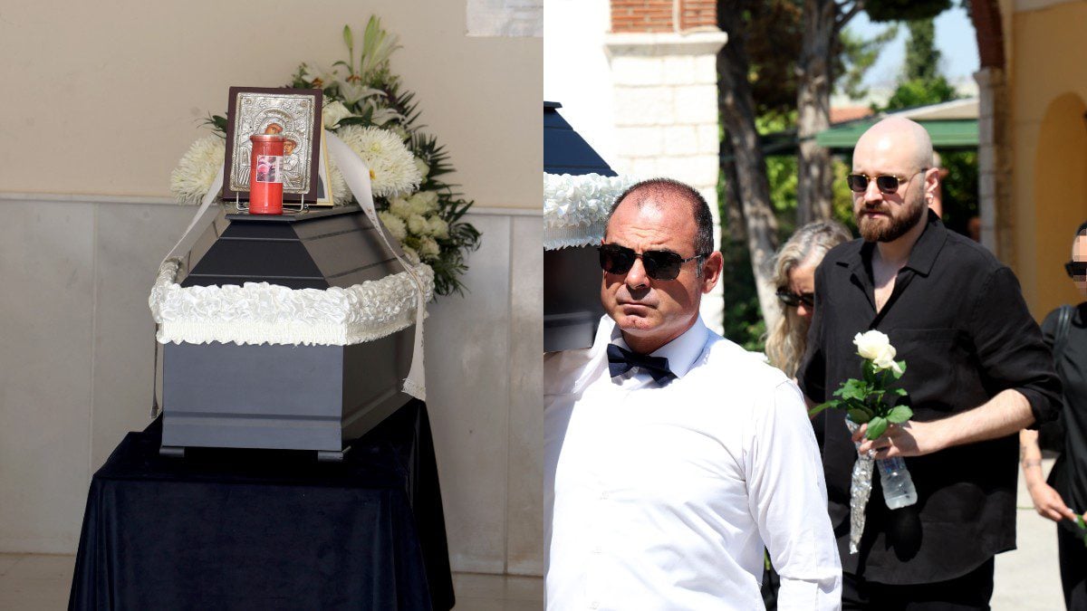 Μιχάλης Μόσιος: Κηδεία του «Ταμτάκου» σε βαρύ κλίμα – Ράκος ψυχολογικά ο γιος του, Γιάννης (Φωτογραφίες)