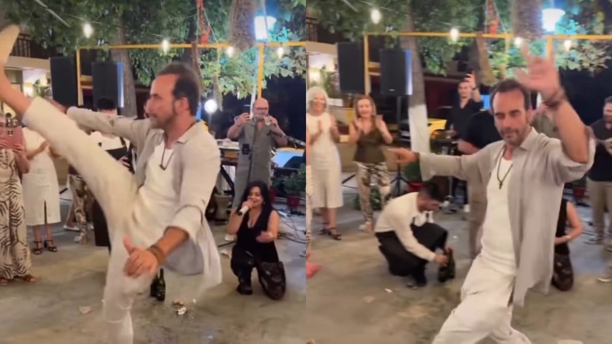Ο Πάνος Μουζουράκης χόρεψε ζεμπεκιά στη βάφτιση του γιου του Πέτρου Κουσουλού (Βίντεο) 1 Ο Πάνος Μουζουράκης χόρεψε ζεμπεκιά στη βάφτιση του γιου του Πέτρου Κουσουλού (Βίντεο)