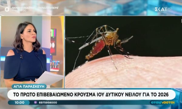 Αγία Παρασκευή: Το πρώτο επιβεβαιωμένο κρούσμα ιού του Δυτικού Νείλου για το 2026