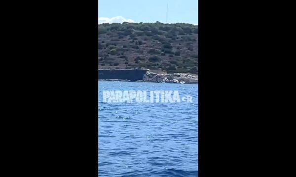 Αίγινα: Βίντεο ντοκουμέντο από τη στιγμή της προσάραξης θαλαμηγού