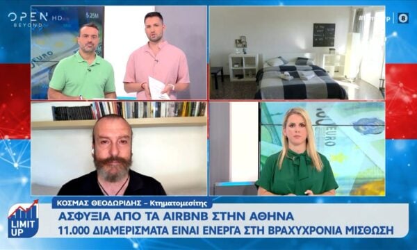AIRBNB: 11.000 διαμερίσματα είναι ενεργά στη βραχυχρόνια μίσθωση