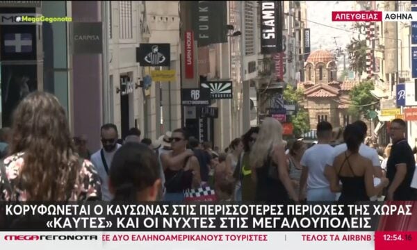 Αποπνικτική και σήμερα η ατμόσφαιρα στο κέντρο της Αθήνας