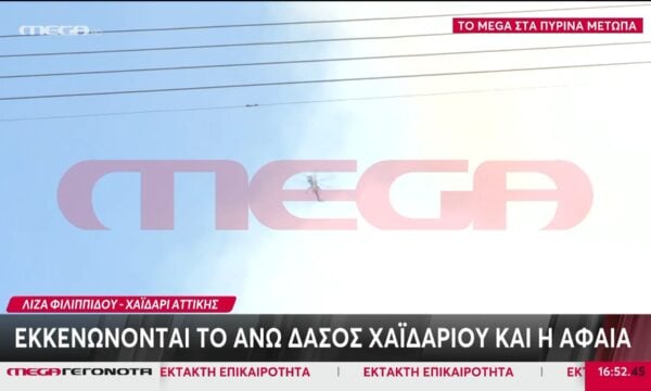 Αττική: Εκκενώνονται το Άνω Δάσος Χαϊδαρίου και η Αφαία