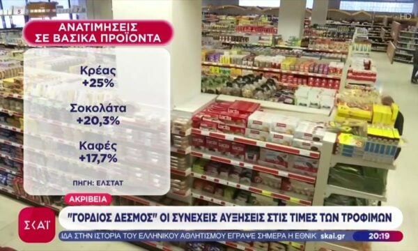 Αυξήσεις τροφίμων: Κρέας, σοκολάτα και καφές στις πρώτες θέσεις των ανατιμήσεων