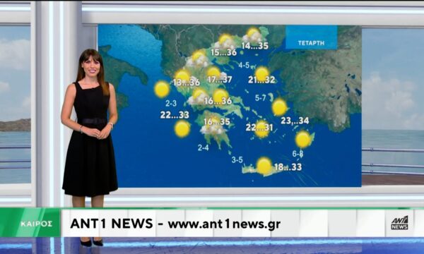 Δελτίο καιρού στις 20:00 – 13-07-2026