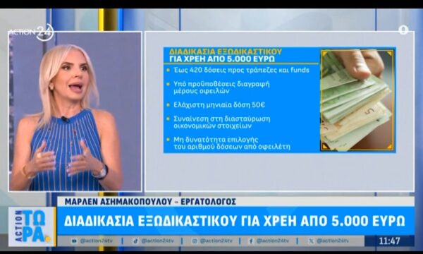Διαδικασία εξωδικαστικού για χρέη από 5.000 ευρώ