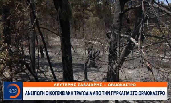 Δύο νεκροί και μια 40χρονη με εγκαύματα απο την φωτιά στο Ωραιόκαστρο