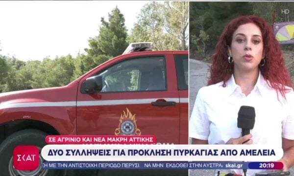 Δύο συλλήψεις για πρόκληση πυρκαγιάς από αμέλεια σε Αγρίνιο και Νέα Μάκρη Αττικής