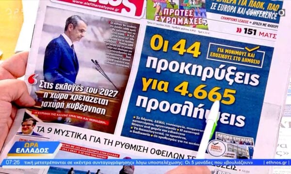 Εφημερίδες 21/07/2026: Τα πρωτοσέλιδα