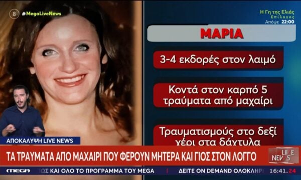 Έγκλημα στον Λόγγο: Στο μικροσκόπιο τα θανάσιμα τραύματα μητέρας και γιου