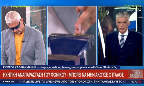 Έγκλημα στον Λόγγο: Το πείραμα του Γιώργου Καλλιακμάνη ζωντανά στο «Live News»