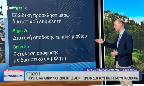 Εξώσεις: Τι πρέπει να κάνουν οι ιδιοκτήτες ακινήτων αν δεν τους πληρώνουν τα ενοίκια
