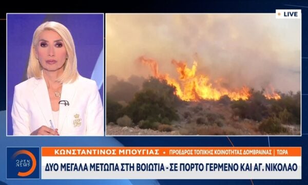 Έκτακτη επικαιρότητα: Δύο μεγάλα μέτωπα στη Βοιωτία – Σε Πόρτο Γερμενό και Άγιο Νικόλαο