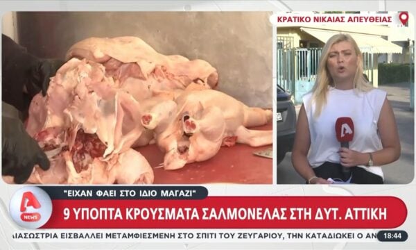Eννέα ύποπτα κρούσματα σαλμονέλας στην Αττική – Όλοι τους είχαν φάει στο ίδιο μαγαζί