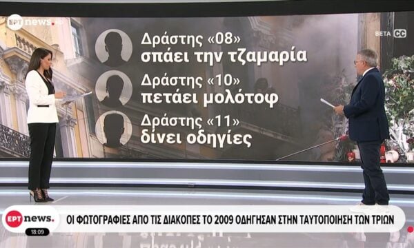 Επίθεση στην Marfin: Από τους 12 αντιεξουσιαστές ταυτοποιήθηκαν οι τρεις