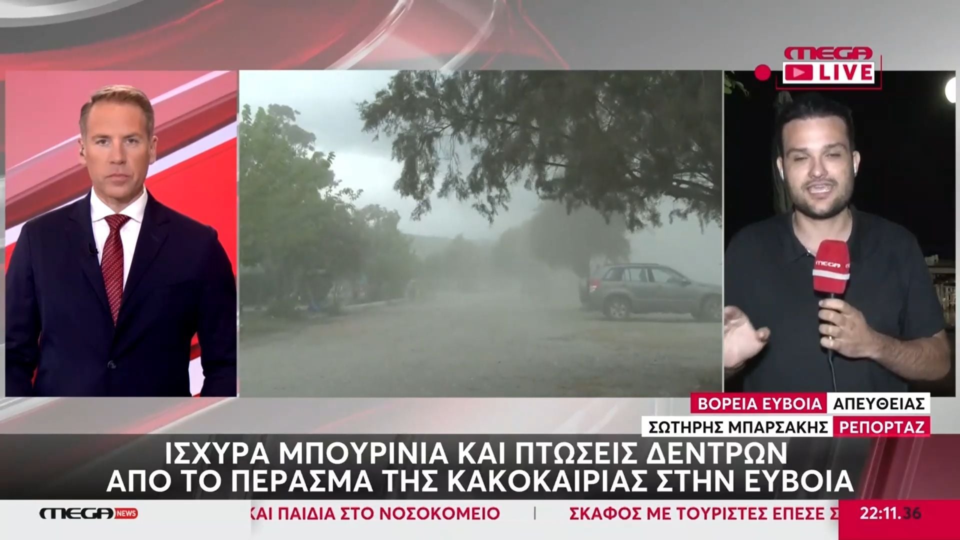 Εύβοια: Πτώσεις δέντρων απο την ισχυρή κακοκαιρία