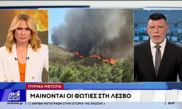Φωτιά στη Λέσβο, 112 για εκκένωση του Πλωμαρίου