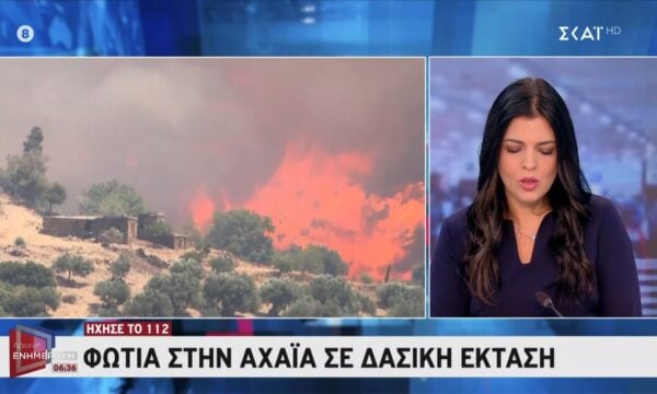 Φωτιά στην Αχαΐα σε δασική έκταση – Ήχησε 112