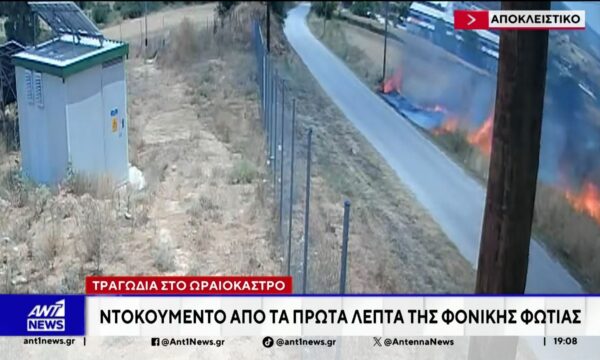 Φωτιά στο Ωραιόκαστρο: Βίντεο ντοκουμέντο από την τραγωδία με τους δυο νεκρούς