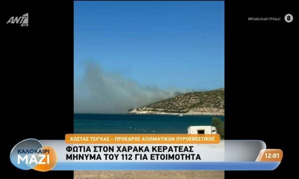 Φωτιά στον Χάρακα Κερατέας: Μήνυμα του 112 για ετοιμότητα – Καλοκαίρι Μαζί – 30/07/2026