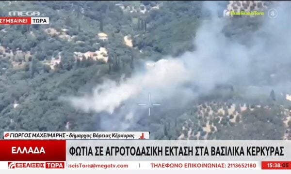 Γ. Μαχειμάρης – Δήμαρχος Β. Κέρκυρας: «Είχαμε άμεση και γρήγορη παρέμβαση – Βρίσκεται υπό έλεγχο η φωιά»