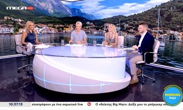 Η Α. Σδούκου, η Κ. Πλέσια και ο Γ. Μπαλατσούκας στο «Morning Point»