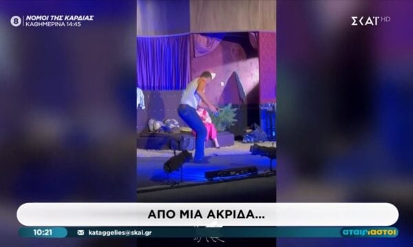 Η ακρίδα που αναστάτωσε την Θάλεια Ματίκα και την παράσταση στην οποία πρωταγωνιστεί με τον σύζυγό της