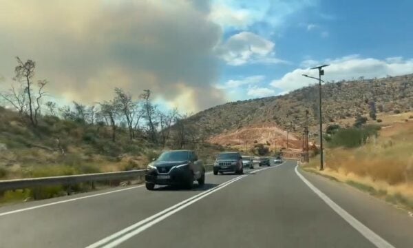Η φωτιά στην Οινόη επεκτάθηκε σε πευκόφυτη περιοχή