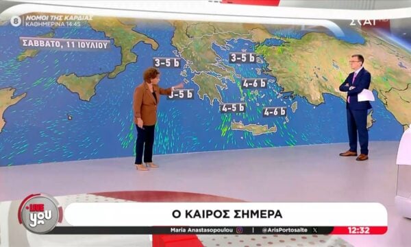 Η πρόγνωση του καιρού από τη Χριστίνα Σούζη | 10/07/2026
