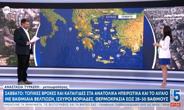 Η πρόγνωση του καιρού από την Αναστασία Τυράσκη | 25/07/2026