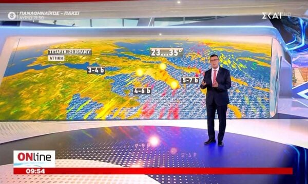 Η πρόγνωση του καιρού των επόμενων ημερών