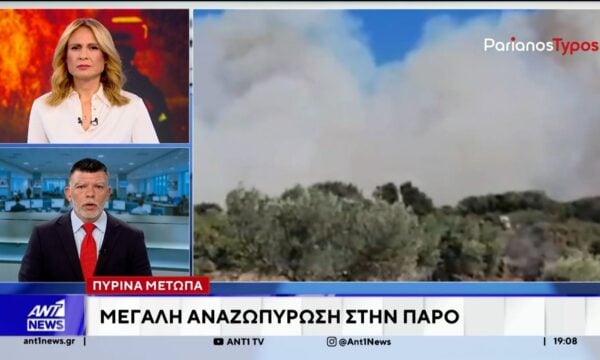 Η συνολική εικόνα απο τα μέτωπα της φωτιάς