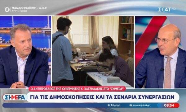 Κ. Χατζηδάκης: «Υπεροχή του Μητσοτάκη απέναντι σε Τσίπρα ή Ανδρουλάκη»