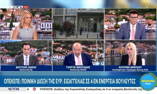 Κ. Μπέρδου: «Εδώ και καιρό υπάρχει σύνδεση γαλάζιων προσώπων με τη διαφθορά»