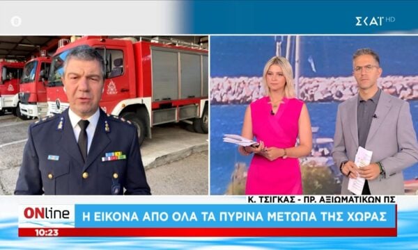 Κ. Τσίγκας: «Δύο πυρκαγιές στη Βοιωτία μας απασχολούν, έχει σταλεί και 112»