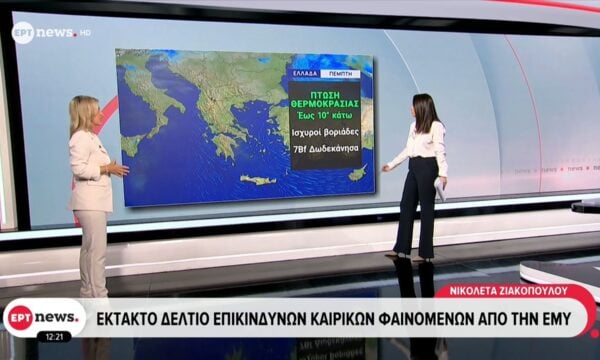 Καιρός: Έκτακτο δελτίο επικίνδυνων καιρικών φαινομένων από την ΕΜΥ – Η πρόγνωση από την Νικολέτα Ζιακοπούλου