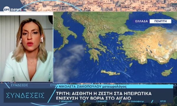 Καιρός: Σταδιακή ενίσχυση των μελτεμιών έως το Σάββατο – Πρόγνωση από τη Ν. Ζιακοπούλου