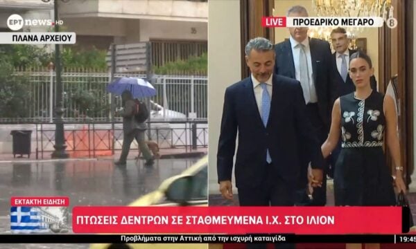 Κακοκαιρία: Πτώσεις δέντρων σε σταθμευμένα Ι.Χ. στο Ίλιον