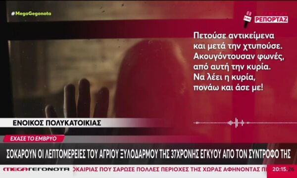 Καλλιθέα: Σοκάρουν οι λεπτομέρειες του άγριου ξυλοδαρμού της 37χρονης εγκύου από τον σύντροφό της