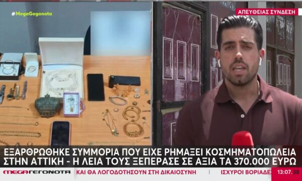 Κορυδαλλός: Εξαρθρώθηκε συμμορία που είχε ρημάξει κοσμηματοπωλεία – Εννέα συλλήψεις