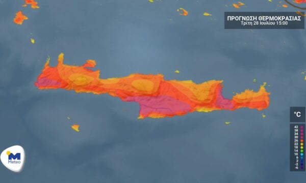 Κρήτη: Ο καιρός για την Τρίτη 28 Ιουλίου