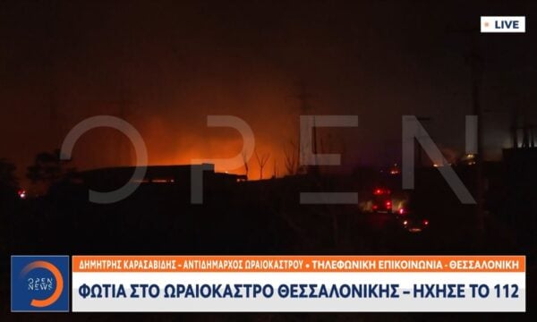 Μάχη με τις φλόγες στο Ωραιόκαστρο Θεσσαλονίκης – Εκκενώθηκε το ίδρυμα χρόνιων παθήσεων “Άγιος Παντελεήμονας”