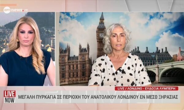 Μεγάλη πυρκαγιά σε περιοχή του Ανατολικού Λονδίνου εν μέσω ξηρασίας