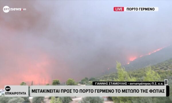 Μετακινείται προς το Πόρτο Γερμενό το μέτωπο της φωτιάς – Γιάννης Σταμούλης, αντιστράτηγος ΠΣ ε.α