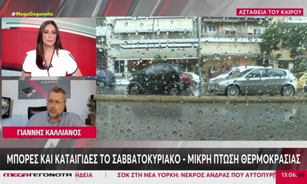 Μπόρες και καταιγίδες το Σαββατοκύριακο – Μικρή πτώση θερμοκρασίας
