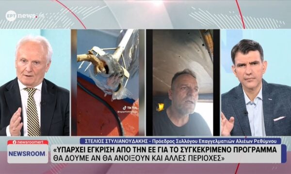 Ο Γιάννης Ανδριανός και ο Στέλιος Στυλιανουδάκης στο «Newsroom»