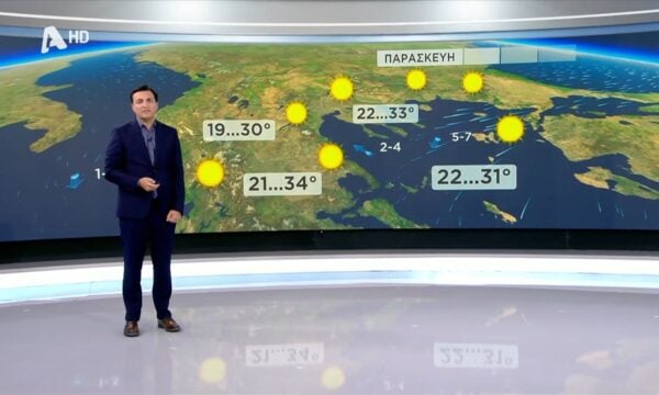 Ο καιρός για Παρασκευή 31/07