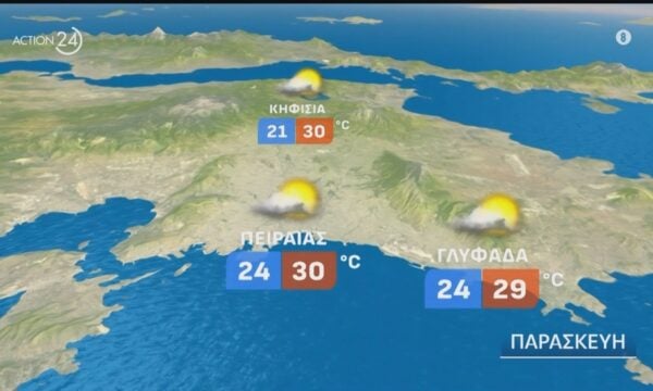 Ο καιρός για σήμερα Παρασκευή 10/07